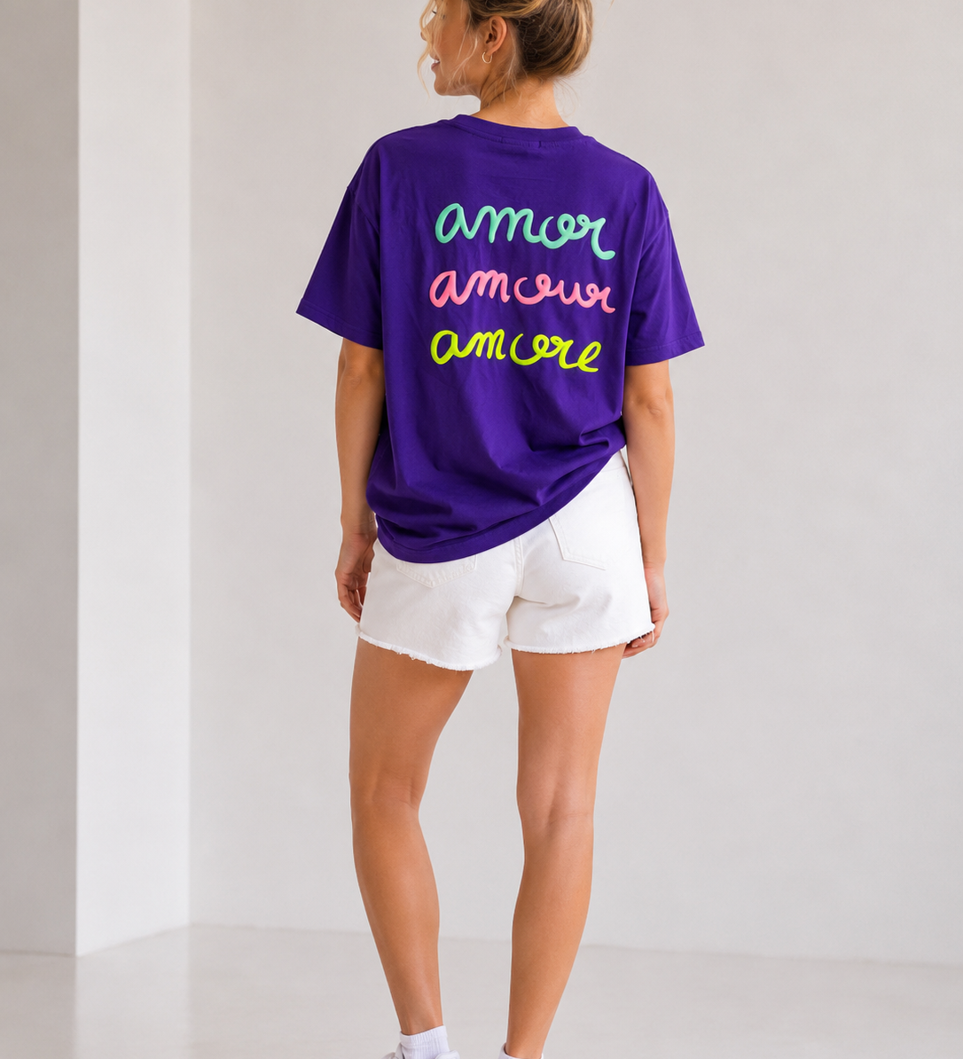 LILA SHIRT „AMORE AMORE AMORE“