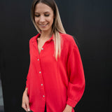 KURZE MUSSELINBLUSE "DEVIL RED"