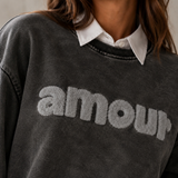SWEATSHIRT AMOUR WASHED GREY