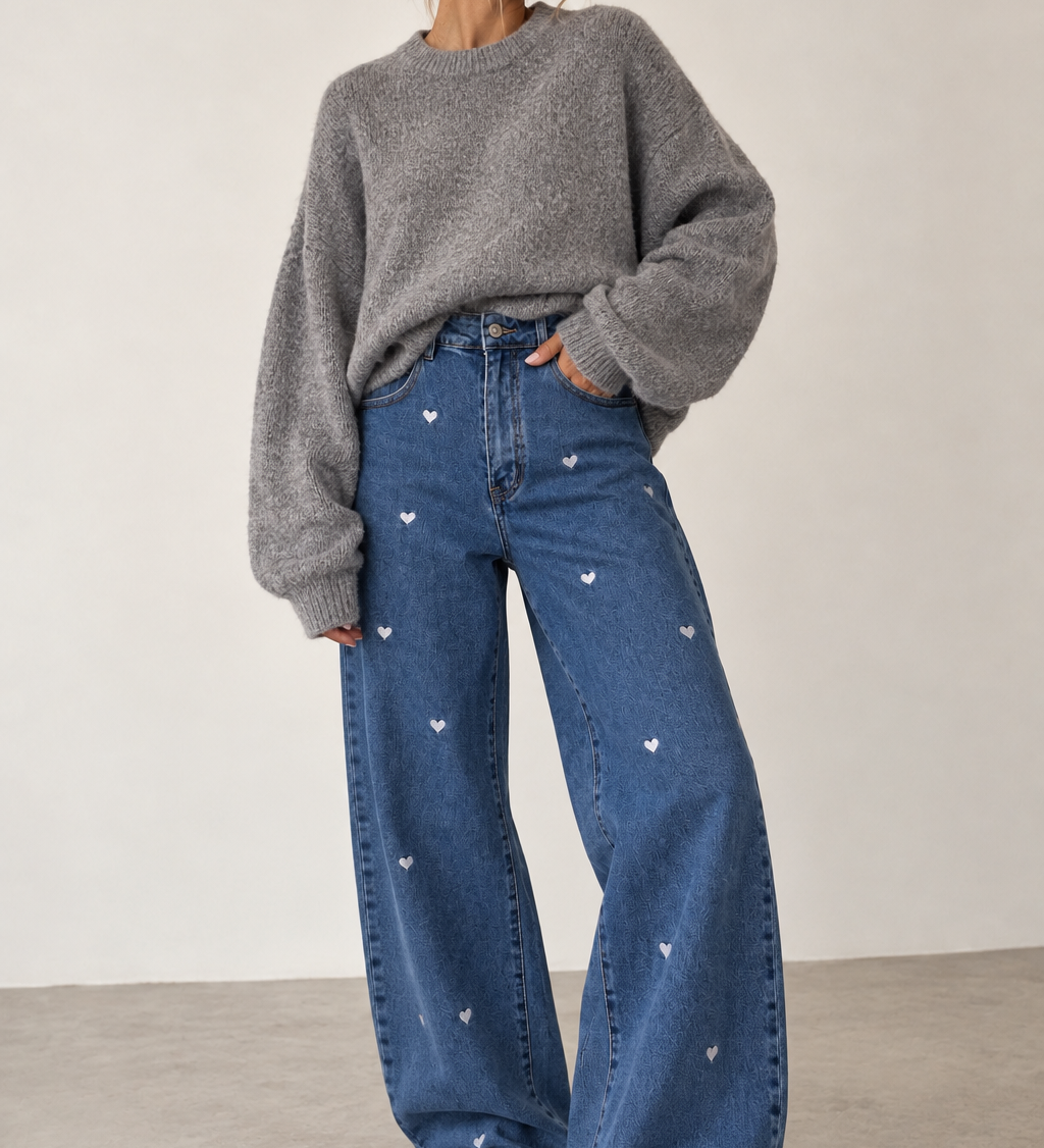 BARREL JEANS „LITTLE HEARTS“