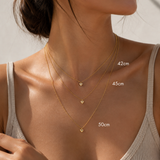 KUGELKETTE MIT HERZCHENANHÄNGER AUS STERLINGSILBER & 18KT VERGOLDUNG