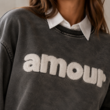 SWEATSHIRT AMOUR WASHED GREY
