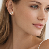 OHRSTECKER „SMILEY“ - 925/ - Silber 18KT VERGOLDET