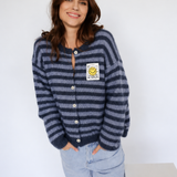 GESTREIFTER CARDIGAN "SMILEY"