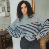 GRAUER PULLOVER "LOVE"