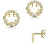 OHRSTECKER „SMILEY“ - 925/ - Silber 18KT VERGOLDET