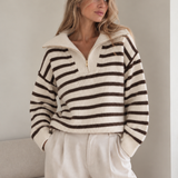 PULLOVER „CAPPUCCINO STRIPES“