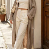 LONGCARDIGAN "SALLY" IN TAUPE