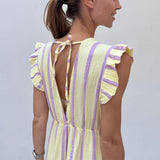 MAXI MUSSELINKLEID „LEMON LAVENDER"