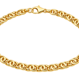 TIGERAUGEN ARMBAND 333 GOLD - 4,4mm