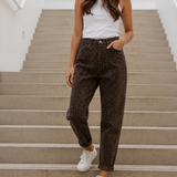 LEO MOM JEANS CHOCLATE