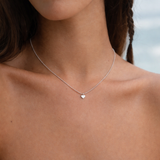 KUGELKETTE MIT HERZCHENANHÄNGER AUS STERLINGSILBER & 18KT VERGOLDUNG