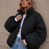 GESTEPPTE OVERSIZE PUFFER JACKE