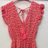 MAXI MUSSELINKLEID „LEO PEACH“