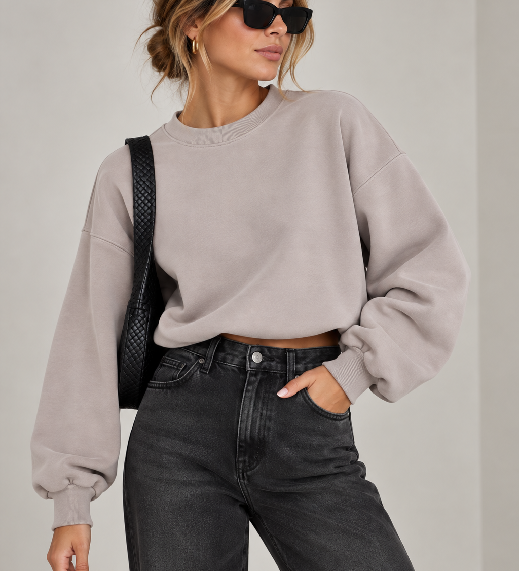 CROP BUTTERSTOFF SWEATER