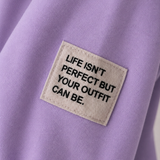 EINFARBIGER BUTTERSTOFF SWEATER "KEEP IT SIMPLE"
