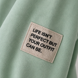 EINFARBIGER BUTTERSTOFF SWEATER "KEEP IT SIMPLE"