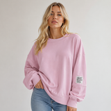 EINFARBIGER BUTTERSTOFF SWEATER "KEEP IT SIMPLE"