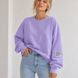EINFARBIGER BUTTERSTOFF SWEATER "KEEP IT SIMPLE"