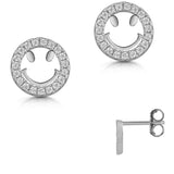 OHRSTECKER „SMILEY“ - 925/ - Silber 18KT VERGOLDET