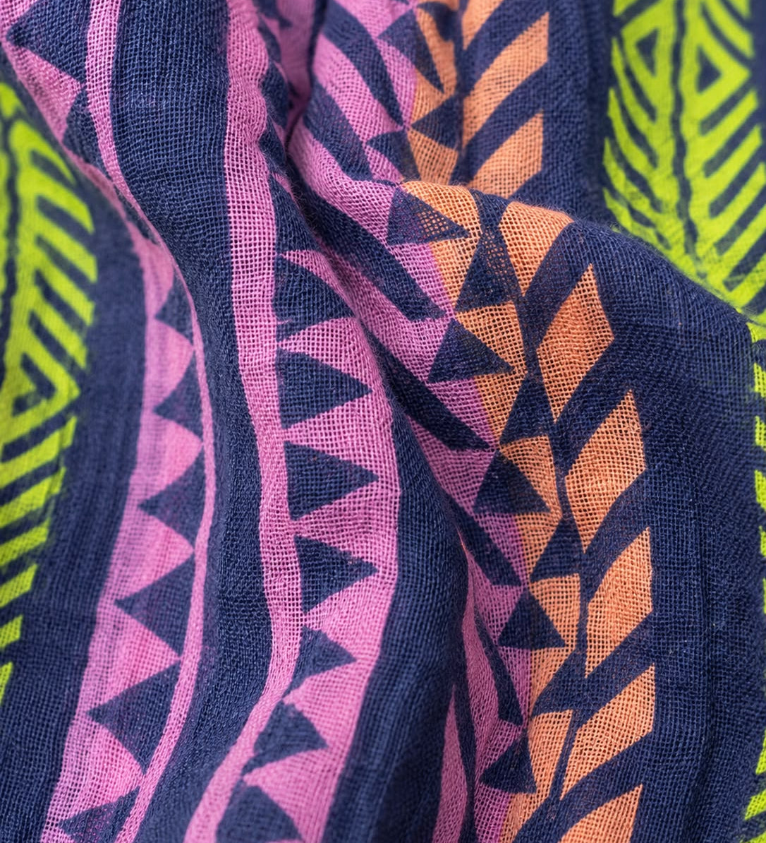 LILA BOHO MAXI MUSSELINKLEID