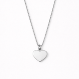 KUGELKETTE MIT HERZCHENANHÄNGER AUS STERLINGSILBER & 18KT VERGOLDUNG