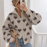 HEART ZIP CARDIGAN