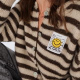 GESTREIFTER CARDIGAN "SMILEY"