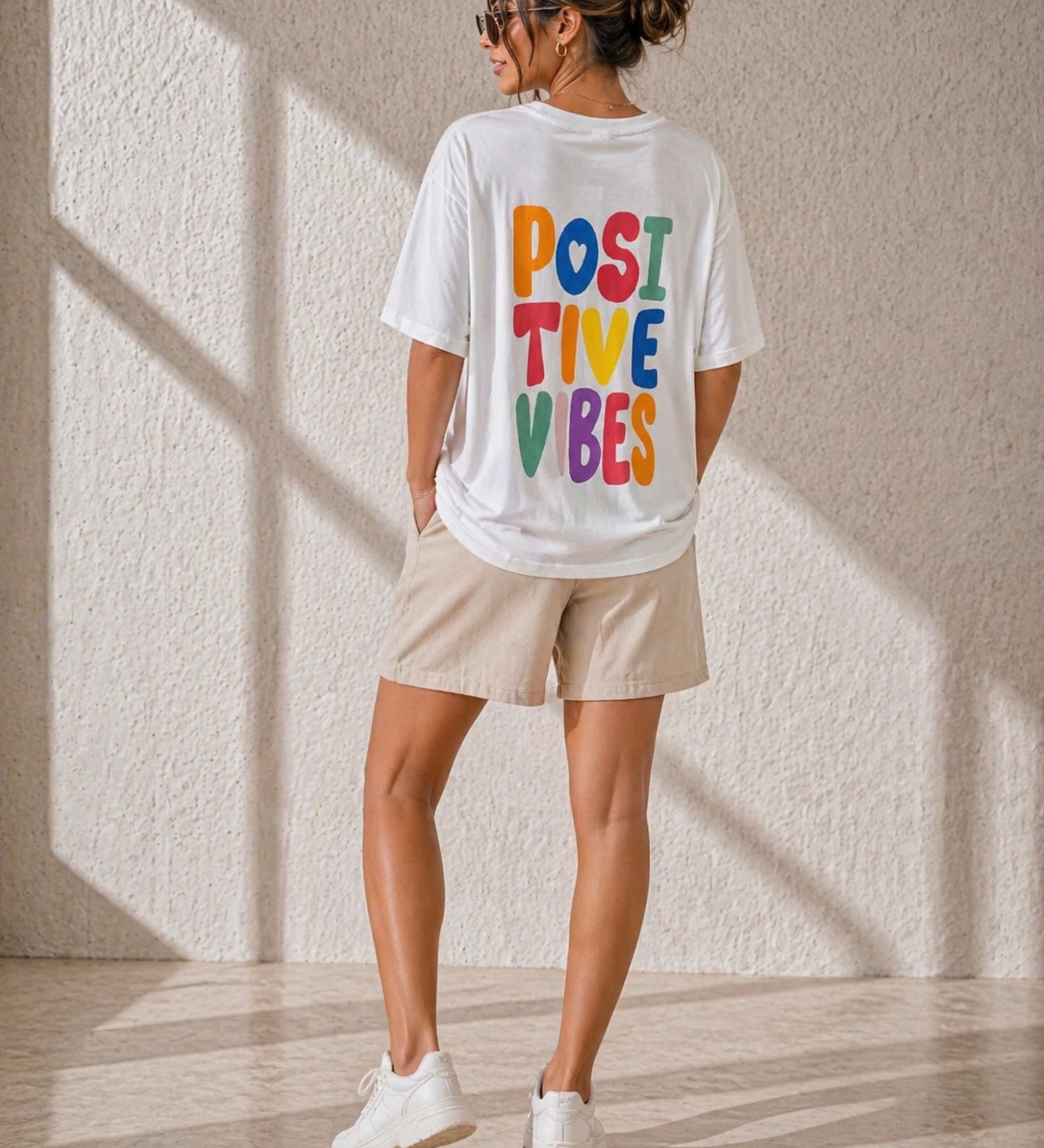 OVERSIZE T-SHIRT „POSITIVE VIBES"