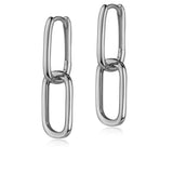 RECHTECK- CREOLEN IN SILBER UND 18KT VERGOLDUNG