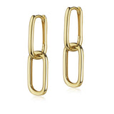 RECHTECK- CREOLEN IN SILBER UND 18KT VERGOLDUNG