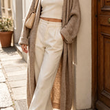 LONGCARDIGAN "SALLY" IN TAUPE