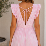 MAXI MUSSELINKLEID „ROSA DREAM“