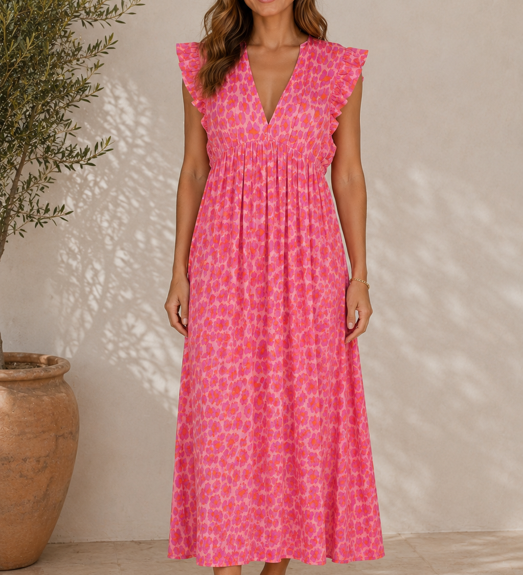 MAXI MUSSELINKLEID „LENI“