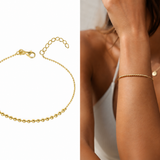 ARMBAND 18KT VERGOLDET  „GOLDEN PEARL DOT“