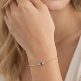 ✨ Geburtsstein-Ankerkettenarmband – 925 Silber mit 18Kt VERGOLDUNG