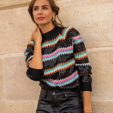 PULLI MIT PAILLETTEN SCHWARZ