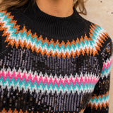 PULLI MIT PAILLETTEN SCHWARZ