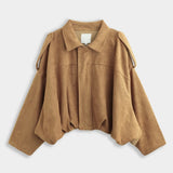 KURZE WILDLEDER-JACKE CAMEL