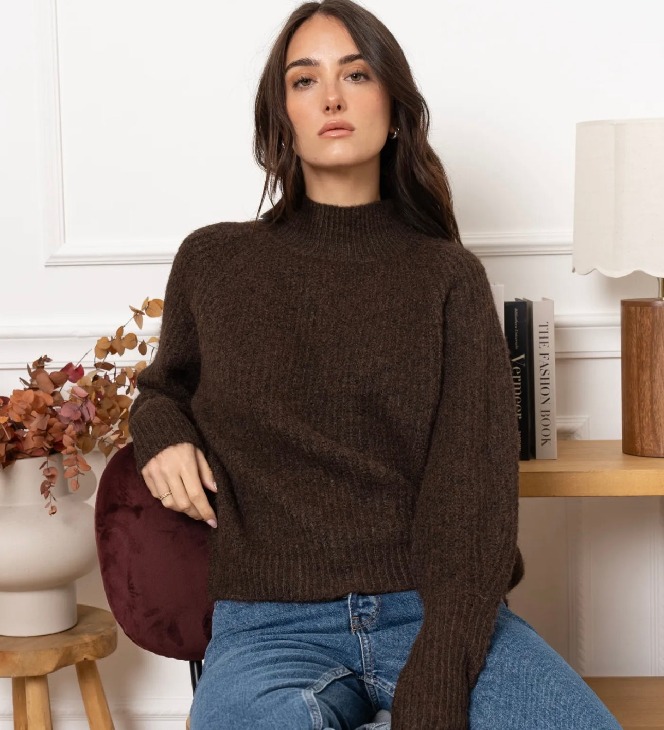 PULLI MIT KLEINEM ROLLKRAGEN "MELINA"