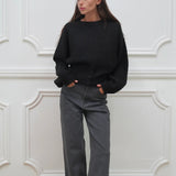 STRICKPULLOVER MIT KNOPFLEISTE