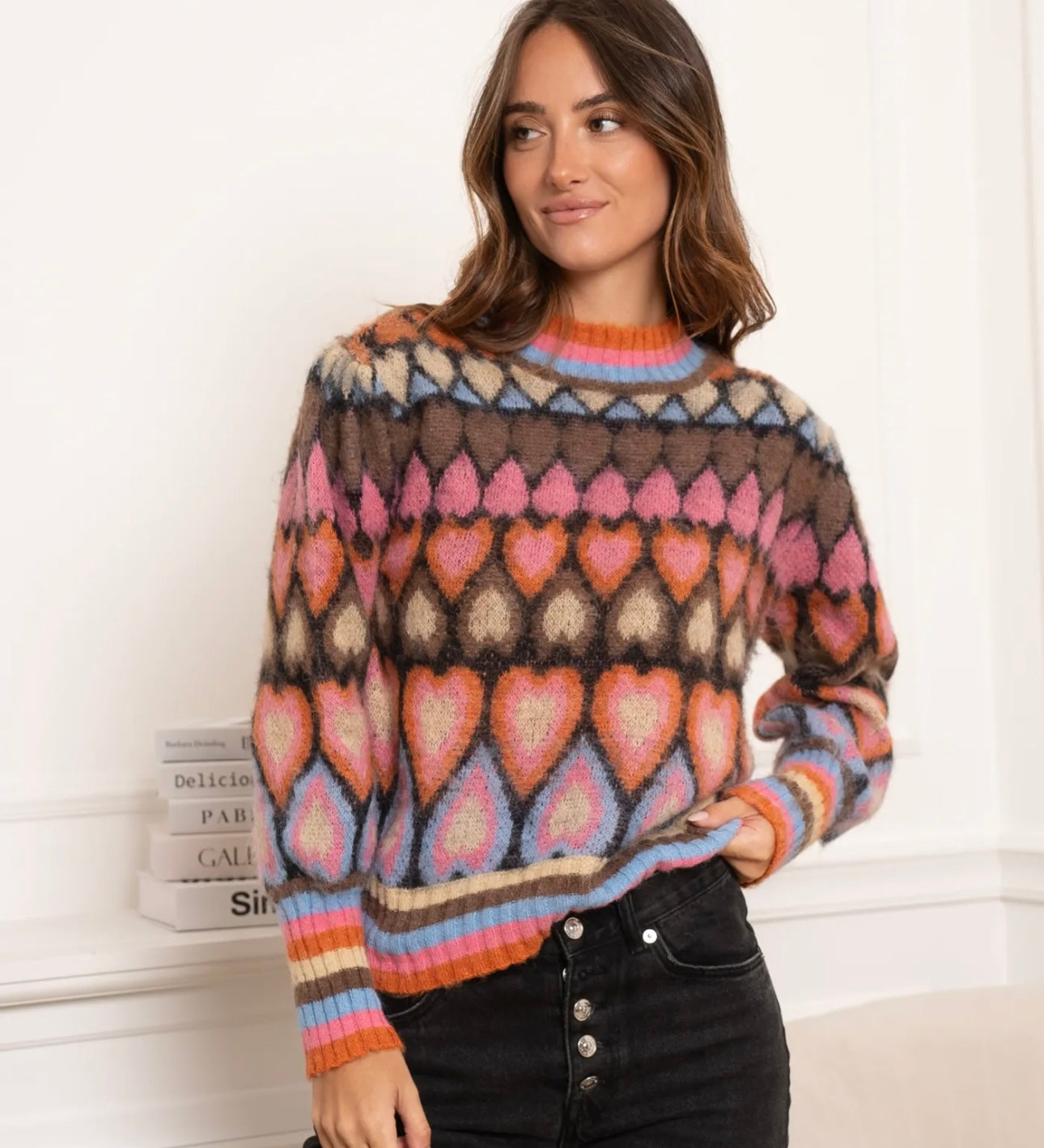 PULLOVER "COLOURFUL HEARTS"