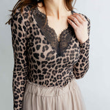 LEO MESH-LONGSLEEVE MIT SPITZENDETAILS
