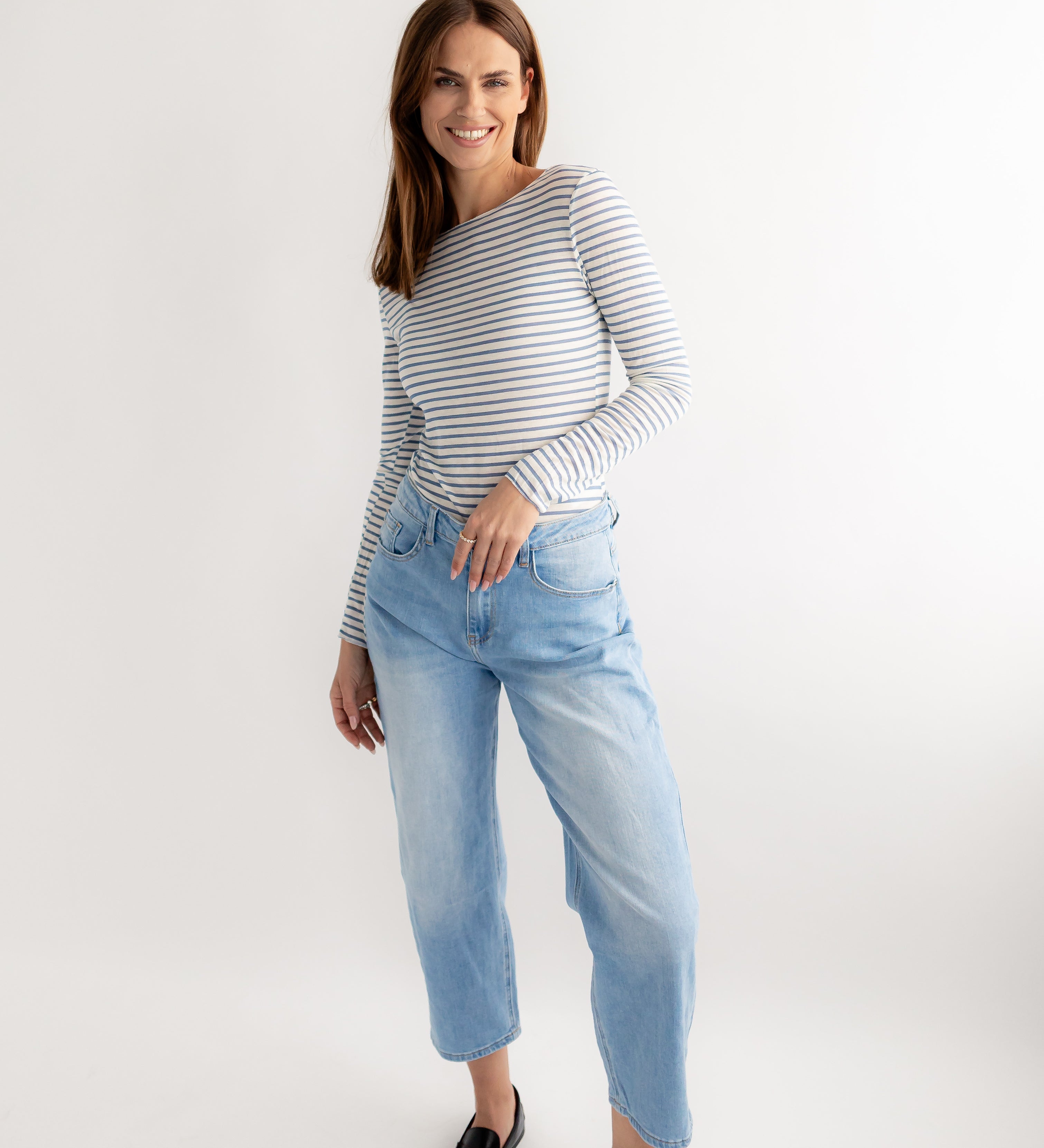 MESH-LONGSLEEVE "BLUE STRIPES"