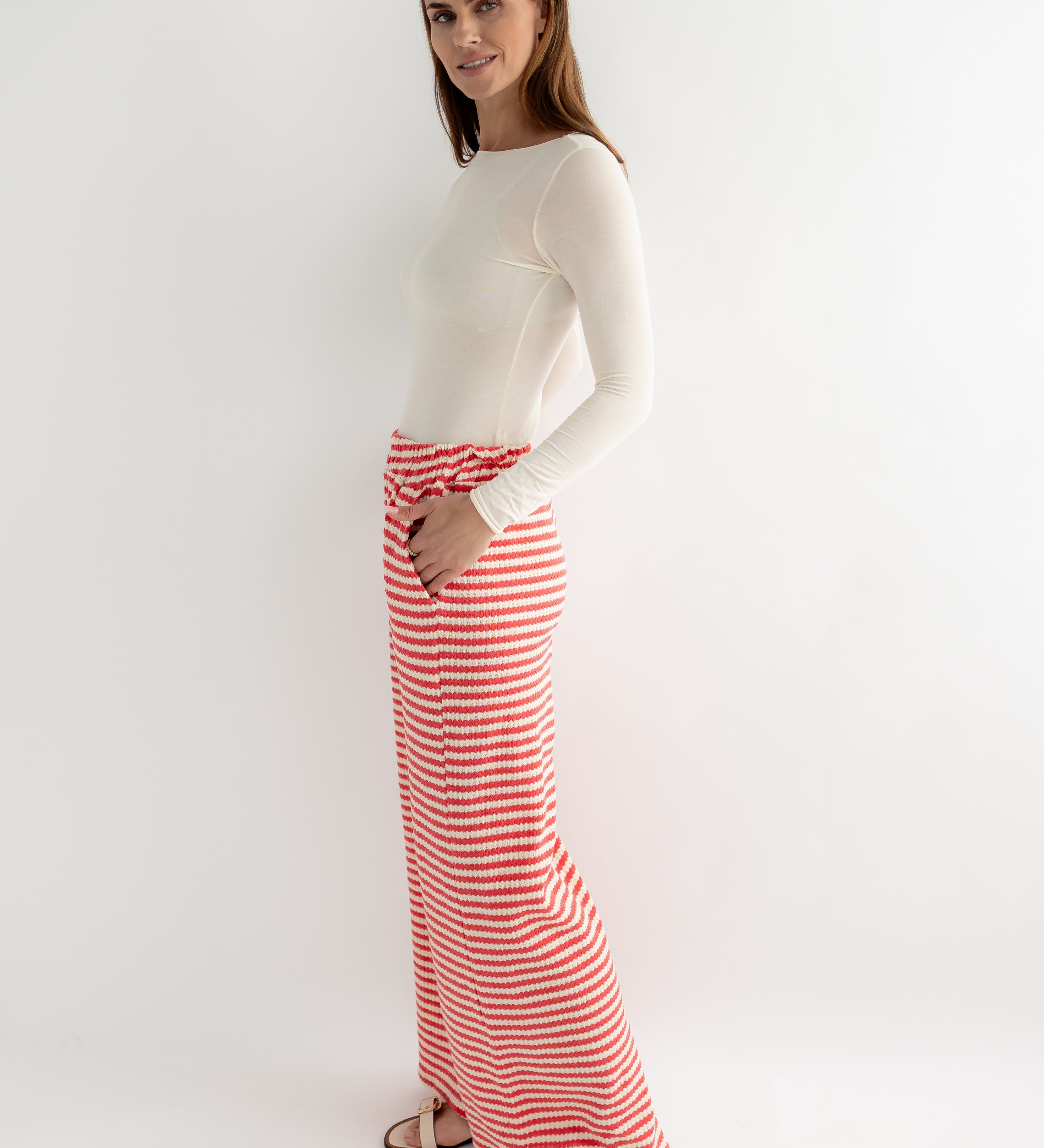 GESTREIFTE STRICKHOSE "RIVIERA"