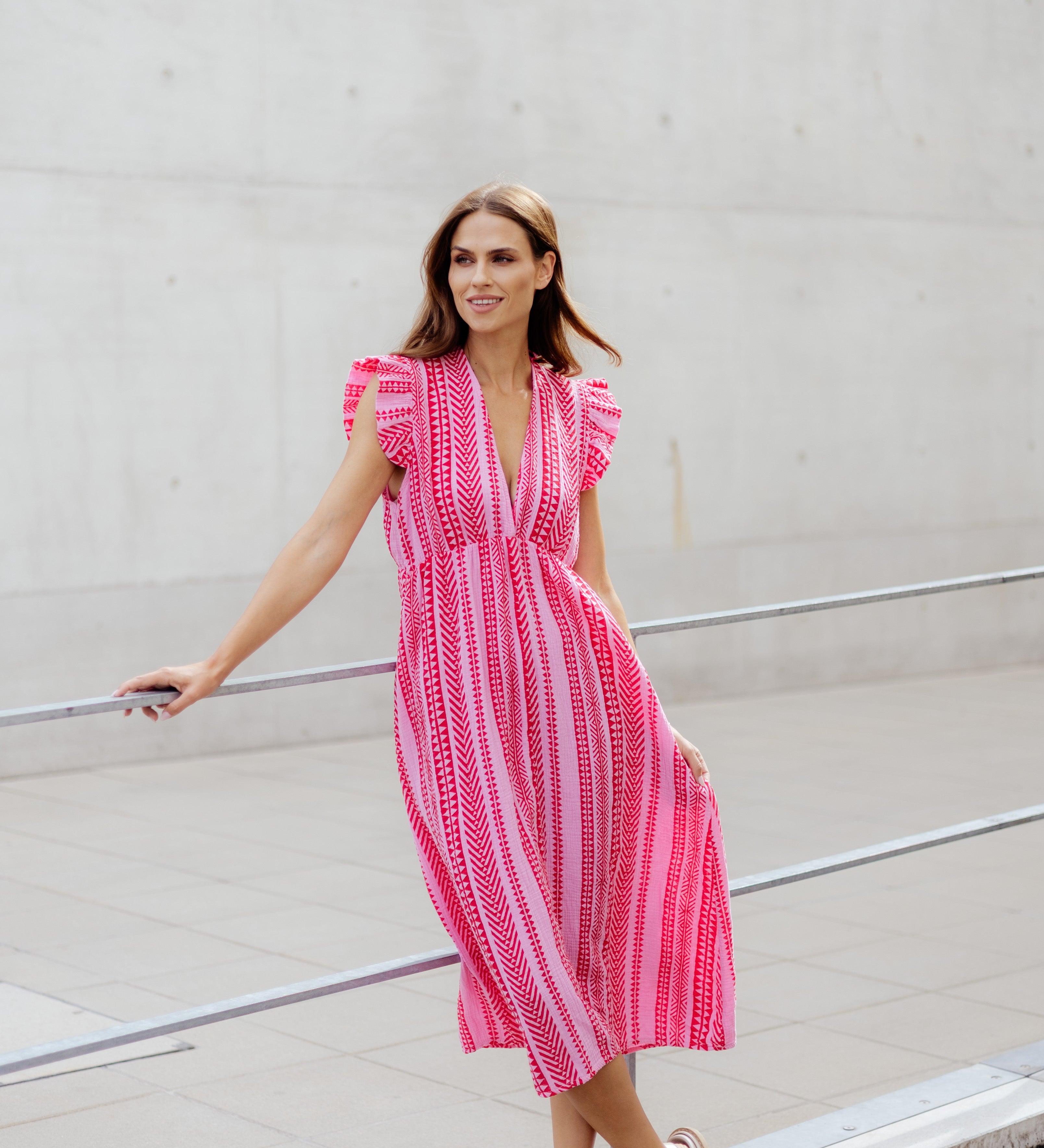 MAXI MUSSELINKLEID „AMALFI BLOOM“