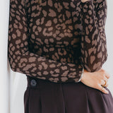 MESH-LONGSLEEVE "CHOCO LEO“