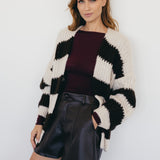 STRICKJACKE MIT BLOCKSTREIFEN "MAVI"