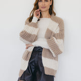STRICKJACKE MIT BLOCKSTREIFEN "MAVI"