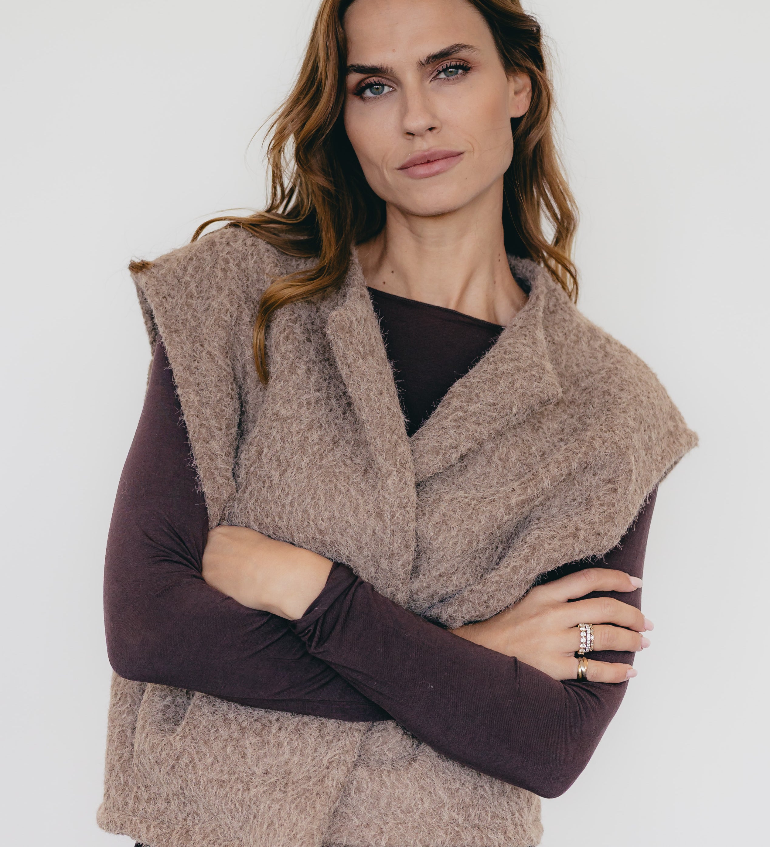 OVERSIZE SCANDI WESTE "MERLE"